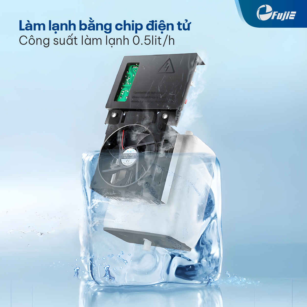 Cây nước nóng lạnh bàn trà có ngăn hỗ trợ khử khuẩn UV FujiE TB238UV